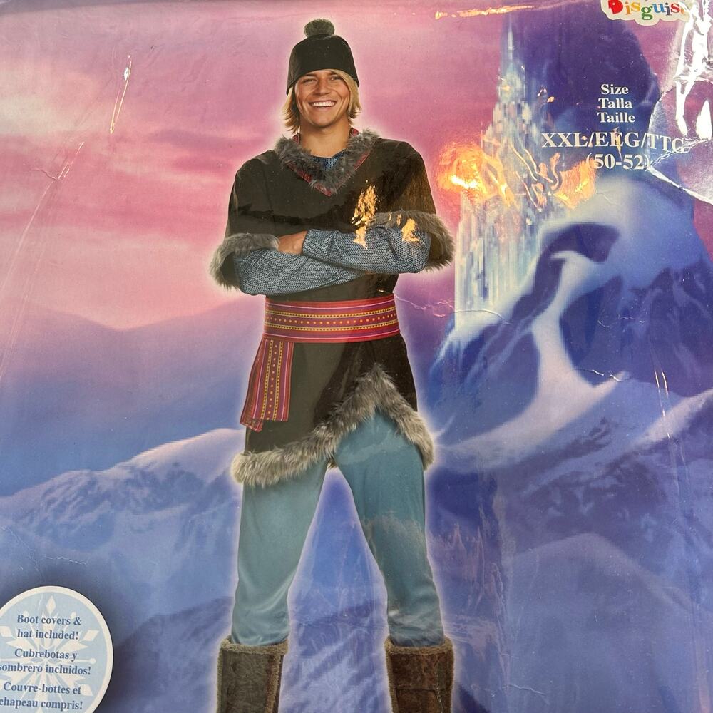 Adult Disney Frozen Costume Men XXL Kristoff Halloween Complete Set Tunic Etc - Picture 12 of 15